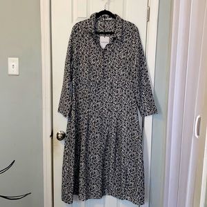 Floral Print Floor Length Dress